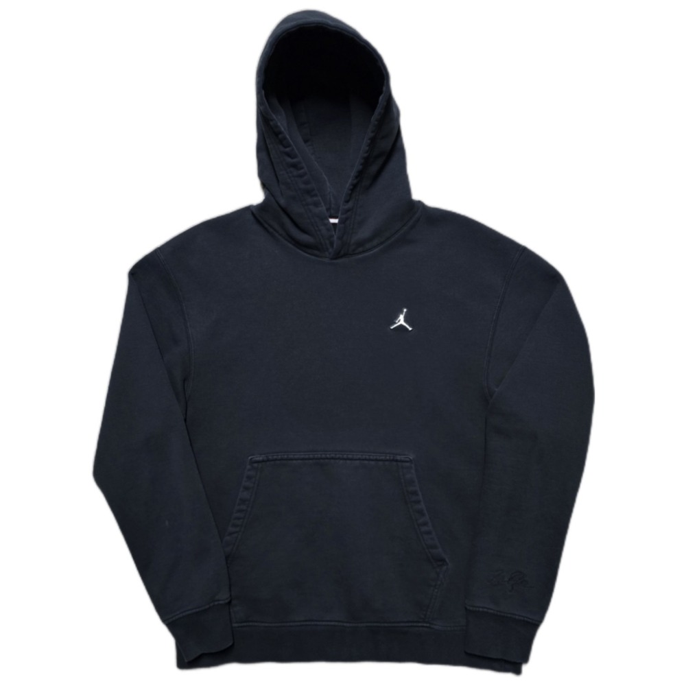 VTG Air Jordan Hoodie Mens Medium Black Jumpman Flight Essentials Fleece
